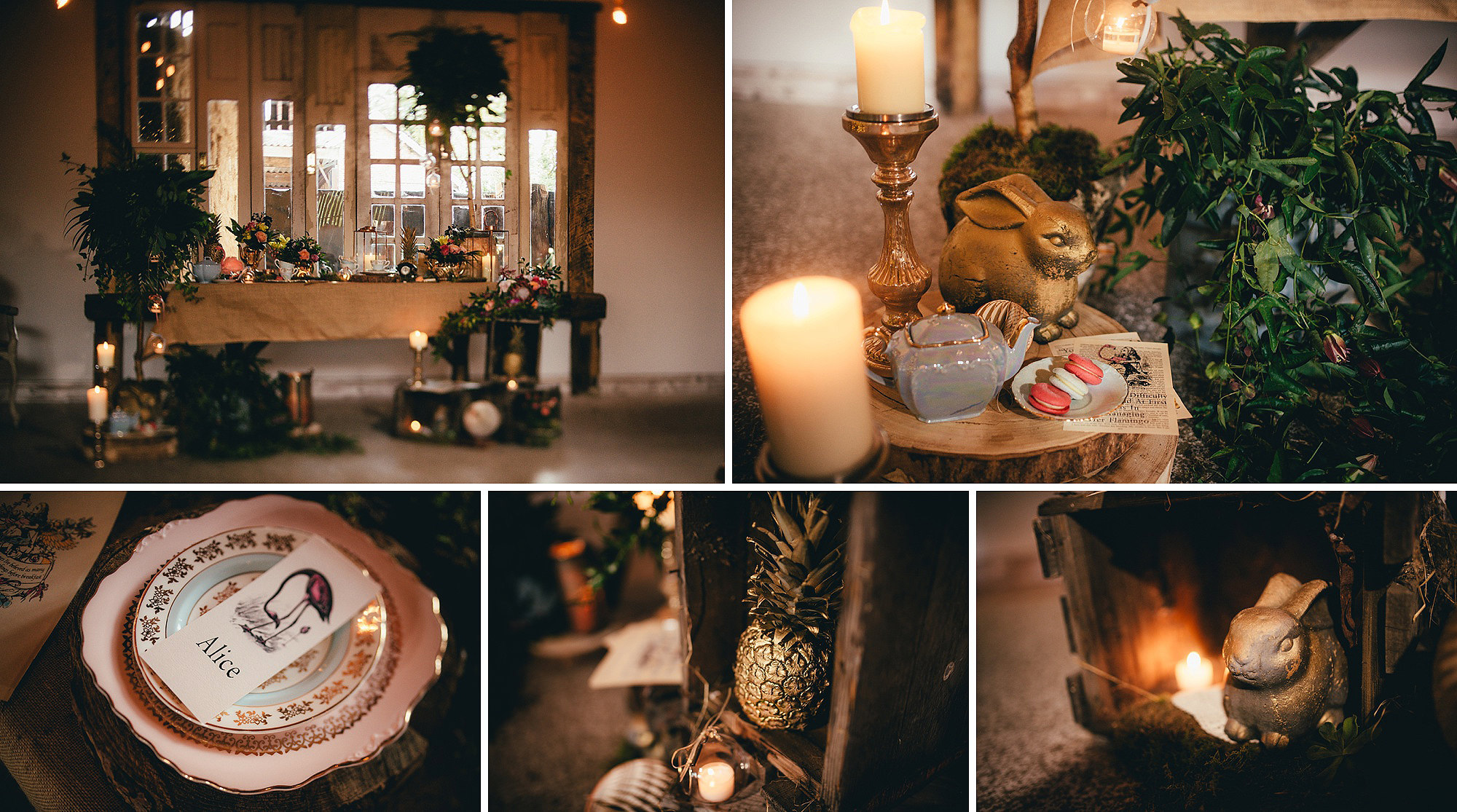 vintage wedding styling at Owens House Wedding Barn