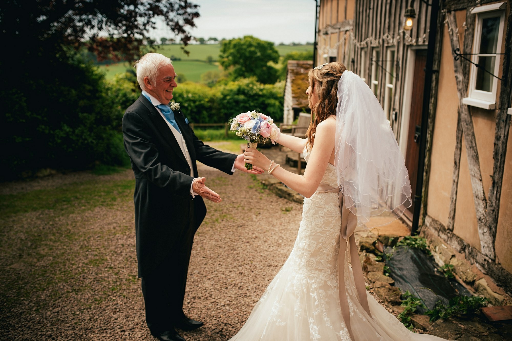 Rustic wedding at Spring hill house by Hereford Wedding Photographer