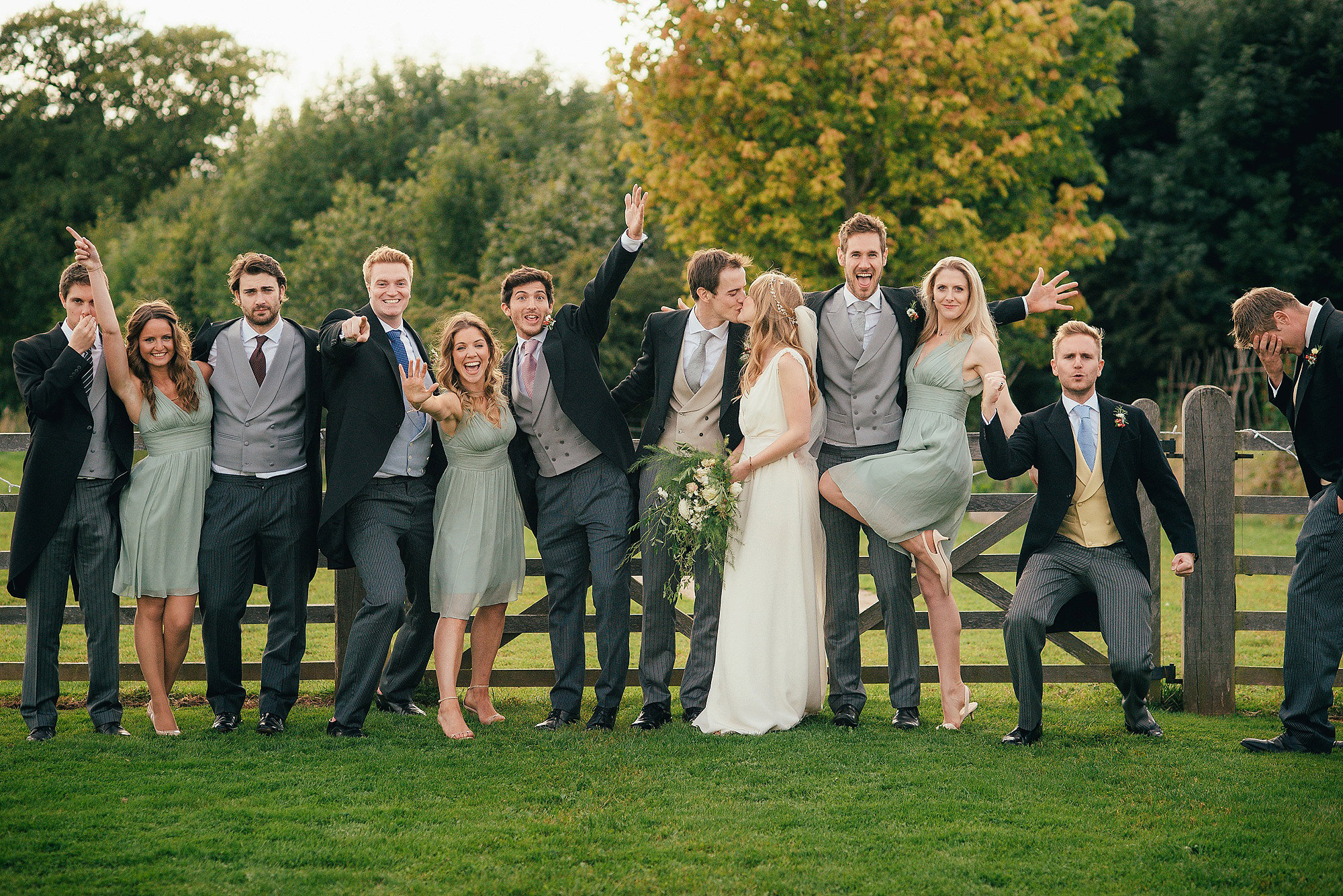 fun bridal party photograph