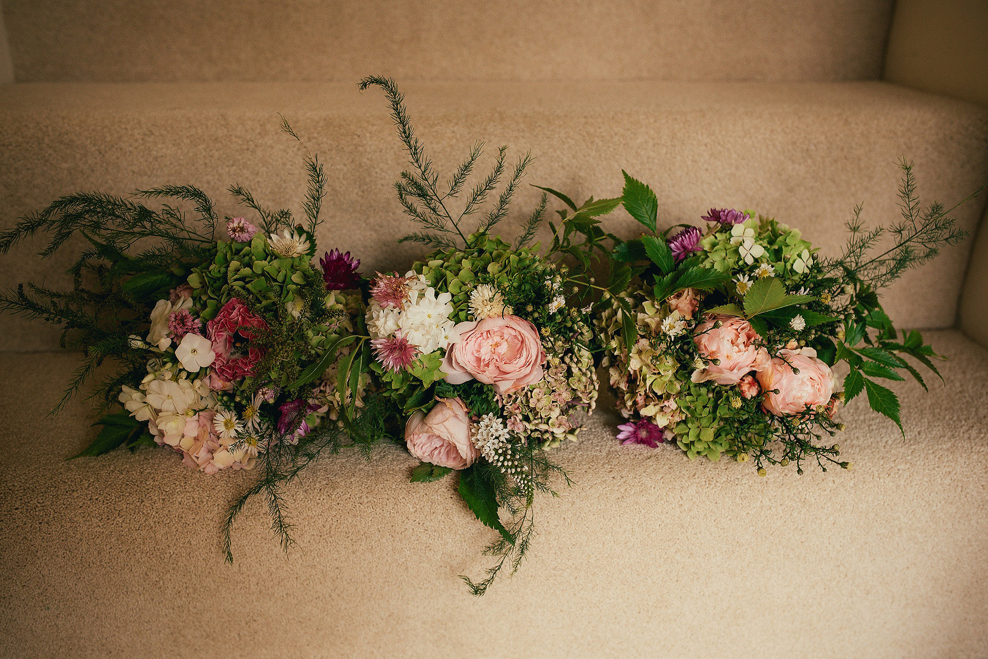 pretty pastel rustic wedding flowers